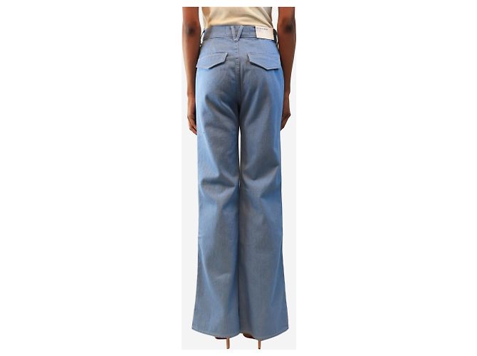 Veronica Beard Blue Crosbie High-Rise Wide-Leg Jeans - size UK 8 Blau - Ansicht 3