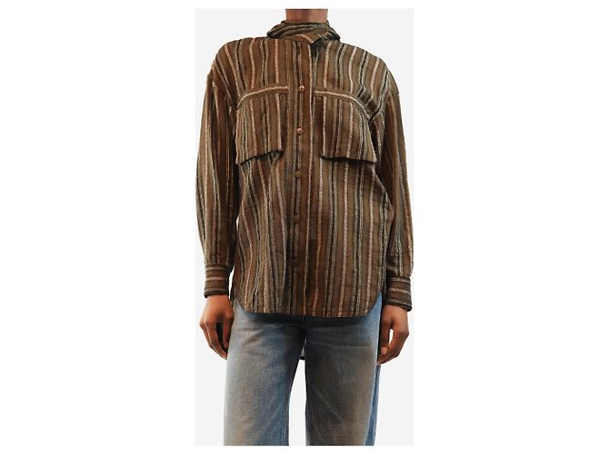 Isabel Marant Camicia Bronze Chelia - size UK 6 Bronzo - vista 4