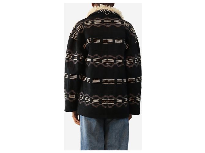 Isabel Marant Etoile Qayla Mantel Schwarz - Größe UK 6 - Ansicht 2