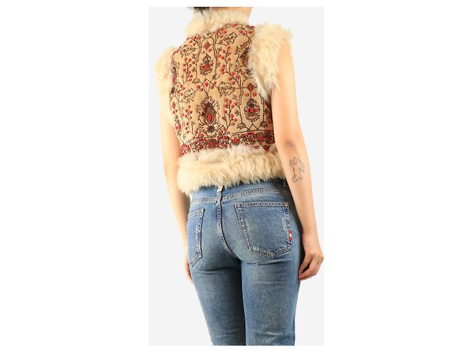 Céline Beige Afghan-Weste - Größe UK 10 - Ansicht 2