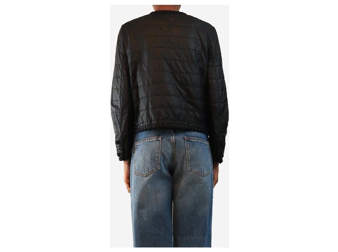 Ermanno Scervino Kurze gesteppte Jacke in Schwarz - size UK 8 - Ansicht 2