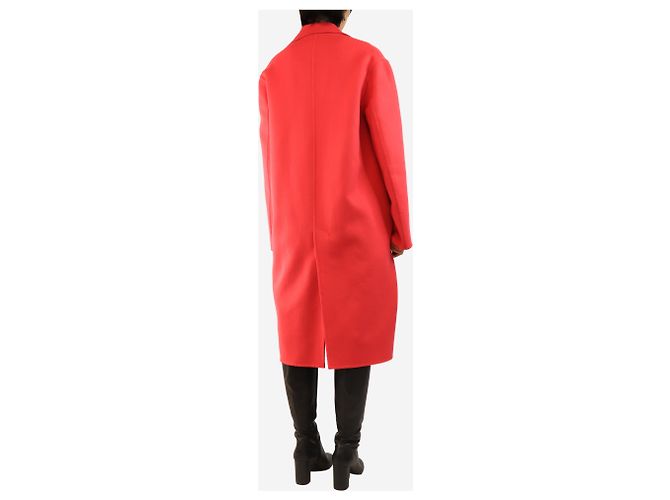 Stella Mc Cartney Abrigo largo de lana rosa - size UK 10 - vista 2