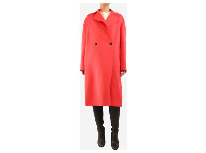 Stella Mc Cartney Abrigo largo de lana rosa - size UK 10 - vista 3