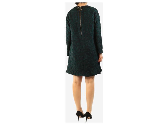 Marni Vestido de manga larga con estampado de leopardo verde - size UK 8 - vista 2