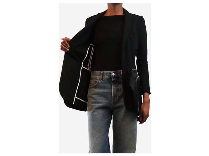 Givenchy Schwarze technische Jacke mit Multi-Zip-Details - size UK 8 - Ansicht 4