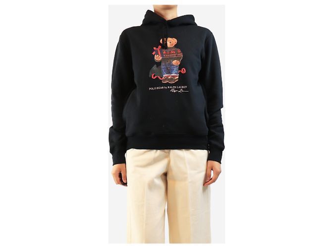 Polo Ralph Lauren Sudadera con capucha Black Polo Bear - talla S Negro - vista 3