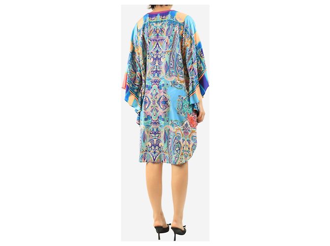 Etro Vestido caftán estampado de seda azul - size M - vista 2