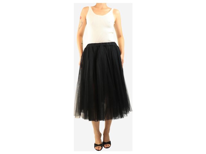 Comme Des Garcons Falda midi de tul negra - size S Negro - vista 2