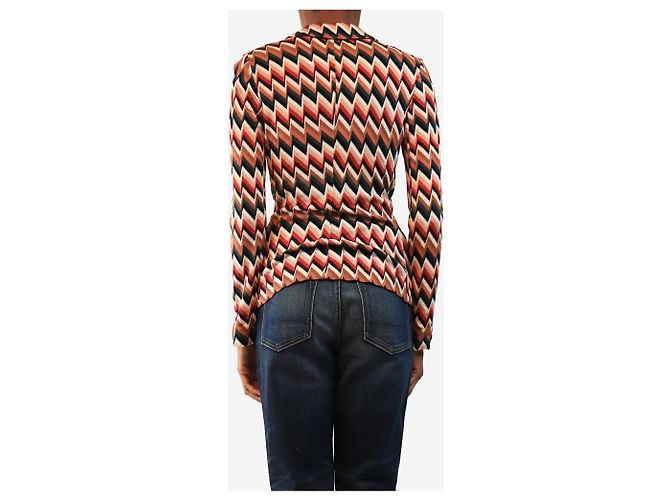 Missoni Chevron-Strickjacke in Braun - size UK 6 - Ansicht 2