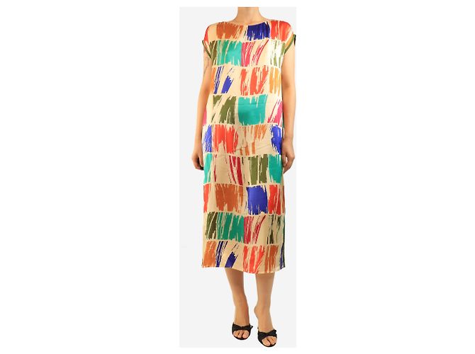 Eres Multi printed silk dress - size One Size Multiple colors - view 3