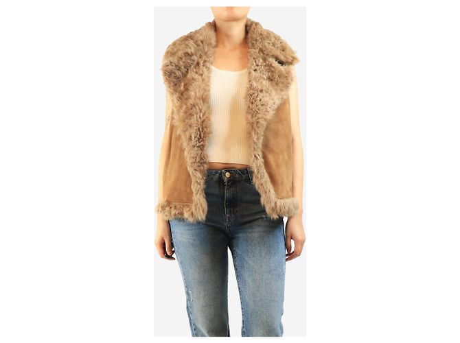 Mackage Lammfell-Gilet braun - Größe M - Ansicht 2