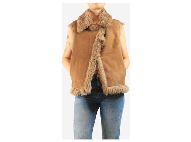 Mackage Lammfell-Gilet braun - Größe M - Ansicht 3
