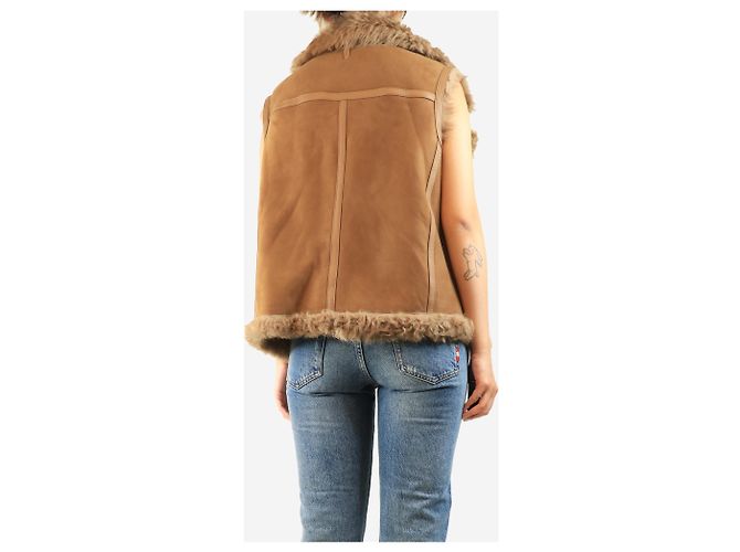 Mackage Lammfell-Gilet braun - Größe M - Ansicht 4