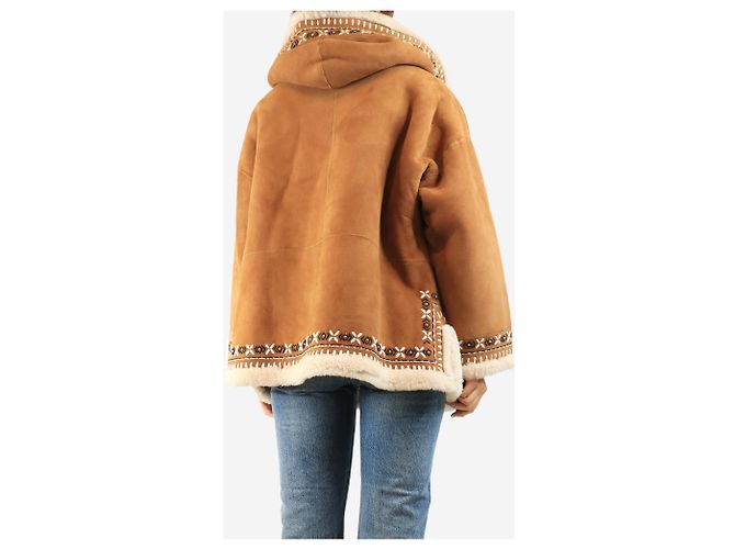 Autre Marque Brown Valley Shearling-Mantel - One size Braun - Ansicht 2