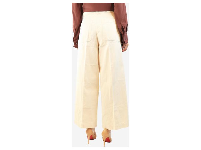 Weekend Max Mara Vaqueros anchos crema - talla UK 10 Crudo - vista 3