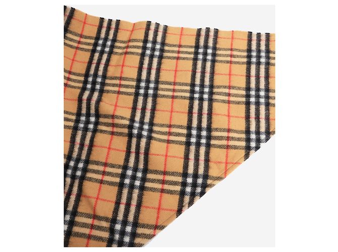 Burberry Sciarpa in cashmere a quadri beige - vista 2