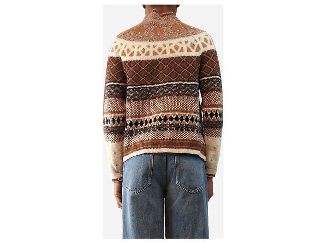 Bogner Fair-Isle-Pullover braun - Größe XS - Ansicht 2