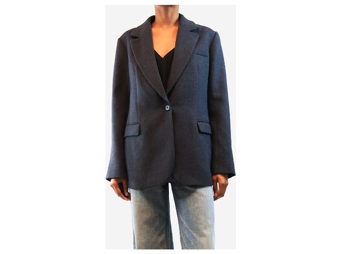 Autre Marque Blazer de espiga azul marino - size XS - vista 3