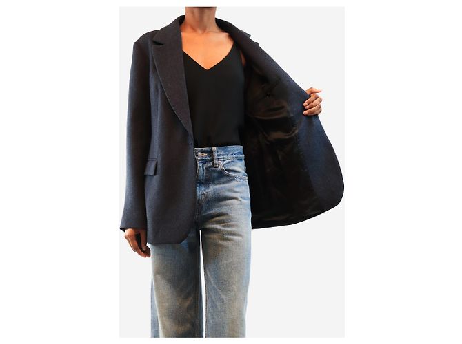 Autre Marque Blazer de espiga azul marino - size XS - vista 4