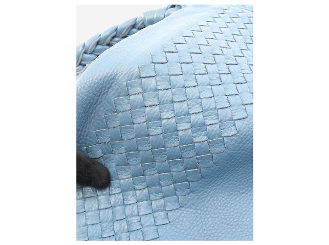 Bottega Veneta Borsa a tracolla in pelle Intrecciato blu - vista 15