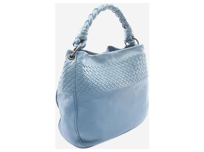 Bottega Veneta Borsa a tracolla in pelle Intrecciato blu - vista 2