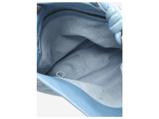 Bottega Veneta Borsa a tracolla in pelle Intrecciato blu - vista 3