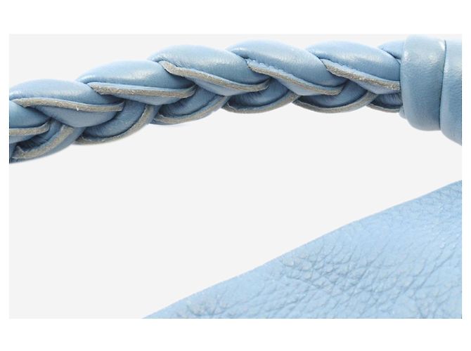 Bottega Veneta Borsa a tracolla in pelle Intrecciato blu - vista 8