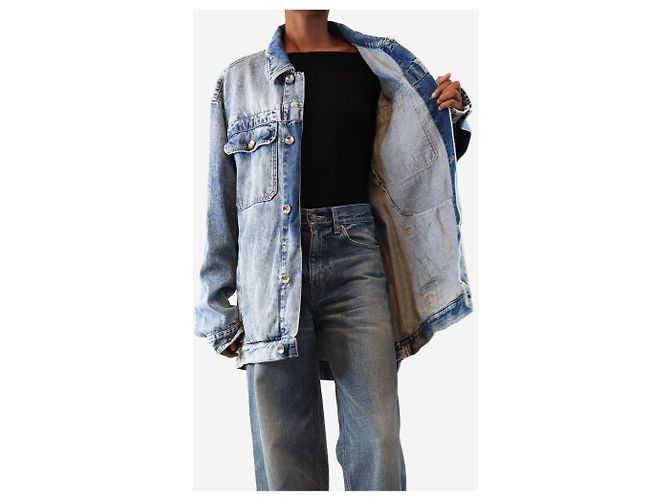 Maison Martin Margiela Blaue Oversized-Denimjacke - size XS - Ansicht 4
