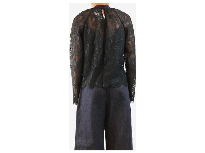 Self portrait Schwarze Spitzenbluse - size UK 8 - Ansicht 2
