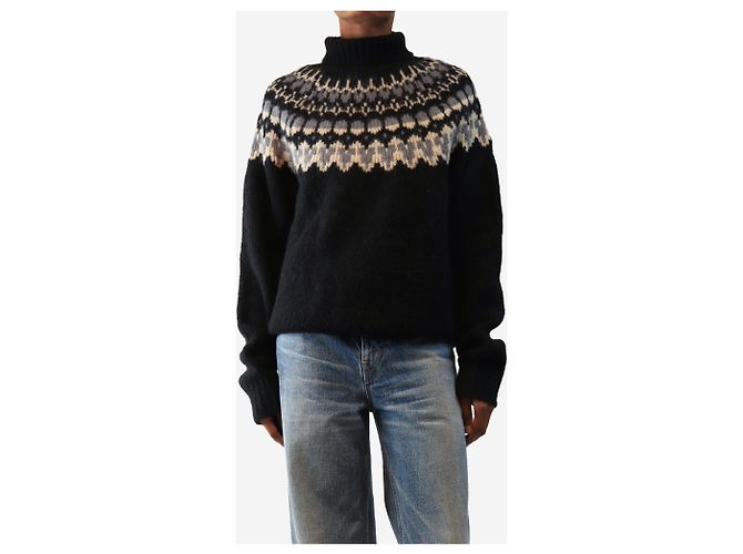 Autre Marque Rollkragenpullover aus Alpakamischung in Schwarz - size XS - Ansicht 3