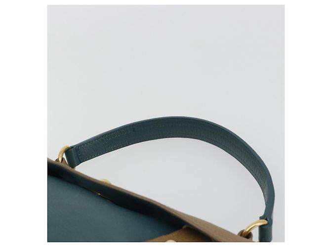 SAINT LAURENT Hand Bag Leather Navy Beige 197149 - vista 8