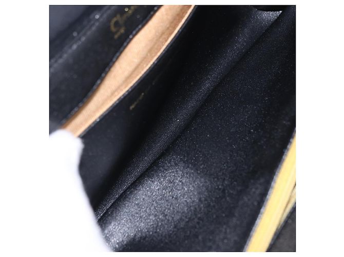 Christian Dior Shoulder Bag Leather Black Gold Tone - vista 12
