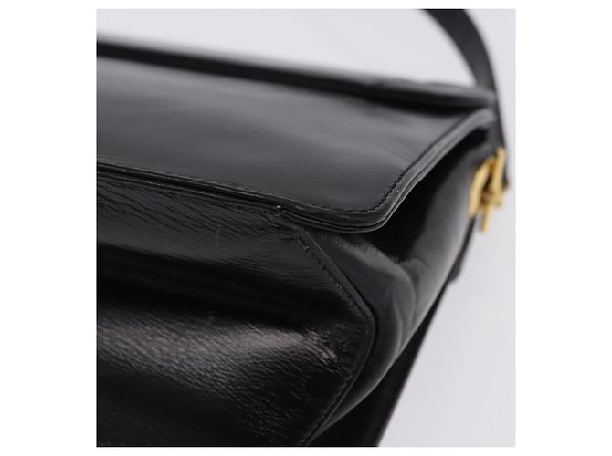 Christian Dior Shoulder Bag Leather Black Gold Tone - vista 16