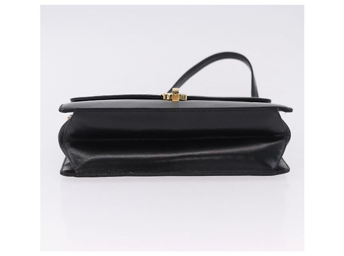 Christian Dior Shoulder Bag Leather Black Gold Tone - vista 5