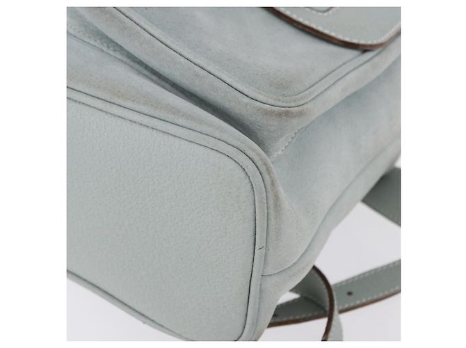 GUCCI Bamboo Backpack Suede Light Blue Gold 003 2058 0016 - vista 16