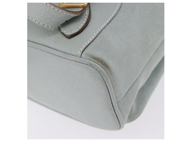 GUCCI Bamboo Backpack Suede Light Blue Gold 003 2058 0016 - vista 18