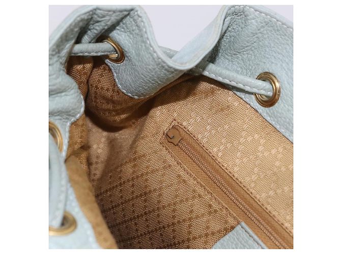 GUCCI Bamboo Backpack Suede Light Blue Gold 003 2058 0016 - vista 26