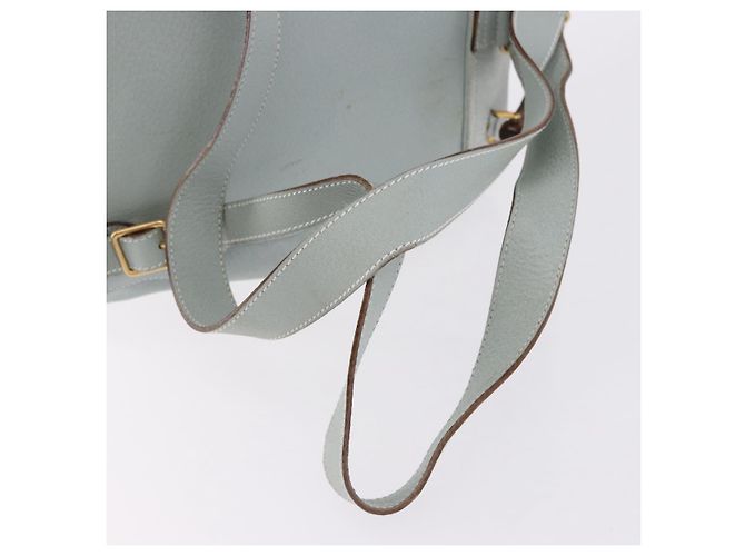 GUCCI Bamboo Backpack Suede Light Blue Gold 003 2058 0016 - vista 9