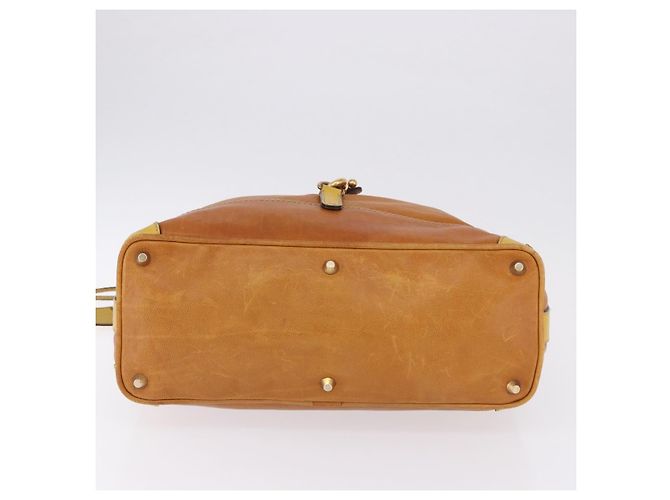 Chloé Chloe Hand Bag Leather Beige Gold Silver - vista 6