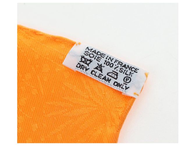 Hermès HERMES Carre 90 Scarf Silk  LUNA ARK  Orange White - vista 14