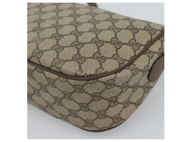 GUCCI GG Supreme Web Sherry Line Shoulder Bag PVC Leather Beige Gold - vista 15