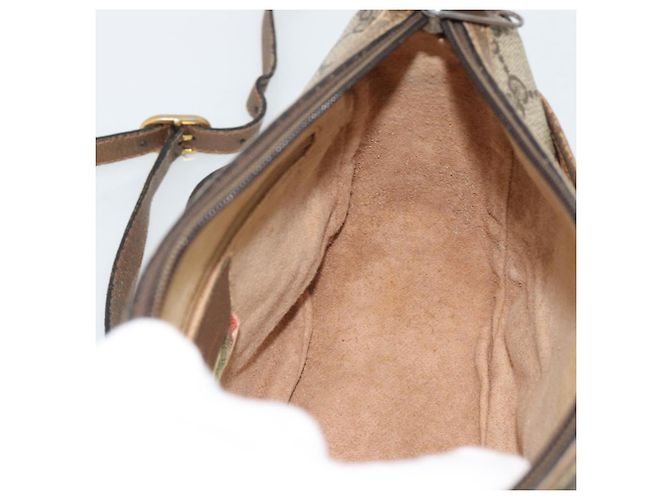 GUCCI GG Supreme Web Sherry Line Shoulder Bag PVC Leather Beige Gold - vista 18