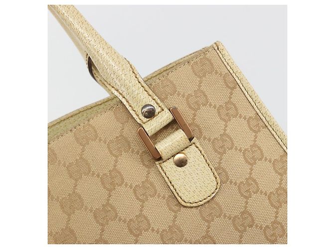 GUCCI GG Canvas Hand Bag Beige Bronze 124260 - vista 10