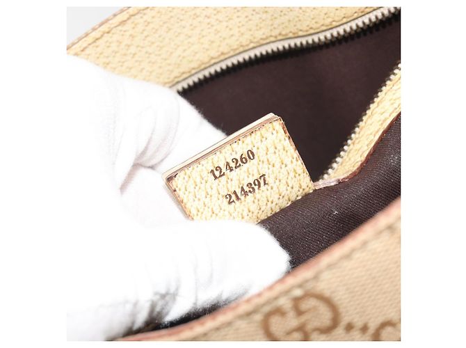 GUCCI GG Canvas Hand Bag Beige Bronze 124260 - vista 12