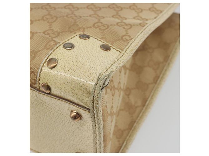 GUCCI GG Canvas Hand Bag Beige Bronze 124260 - vista 15