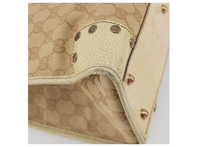 GUCCI GG Canvas Hand Bag Beige Bronze 124260 - vista 16