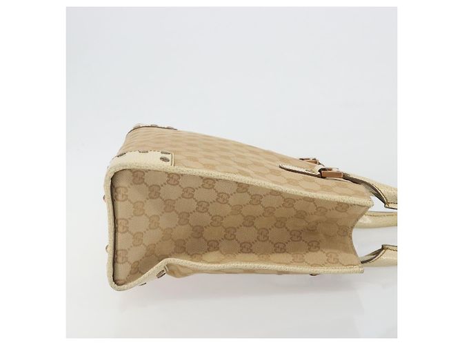 GUCCI GG Canvas Hand Bag Beige Bronze 124260 - vista 3