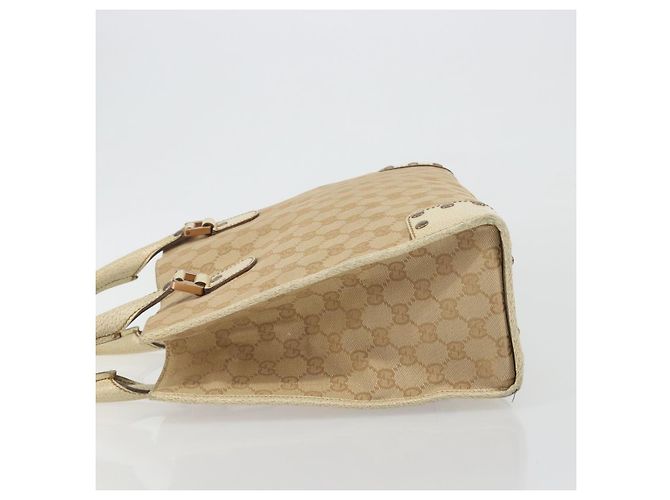 GUCCI GG Canvas Hand Bag Beige Bronze 124260 - vista 4