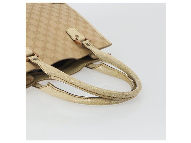 GUCCI GG Canvas Hand Bag Beige Bronze 124260 - vista 7