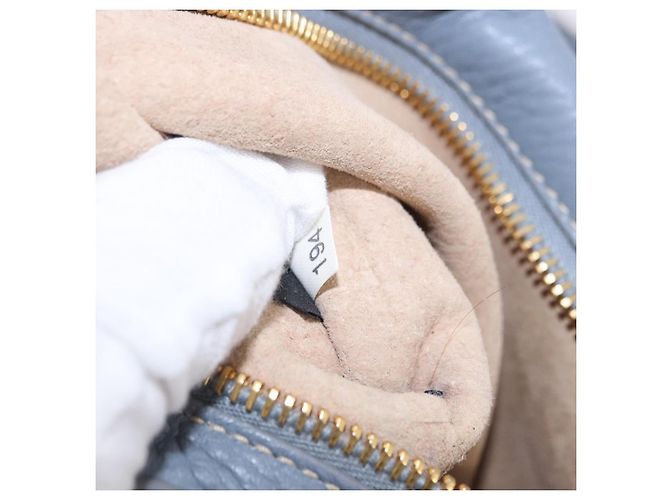 Miu Miu Hand Bag Leather 2way Light Blue Gold Tone - vista 12